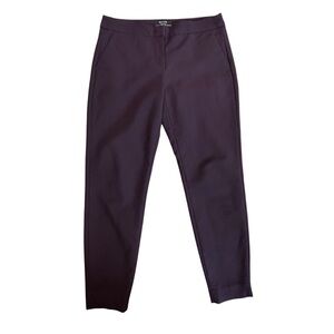 RW&CO dark plum purple ankle slim pants Sz 4 mid rise